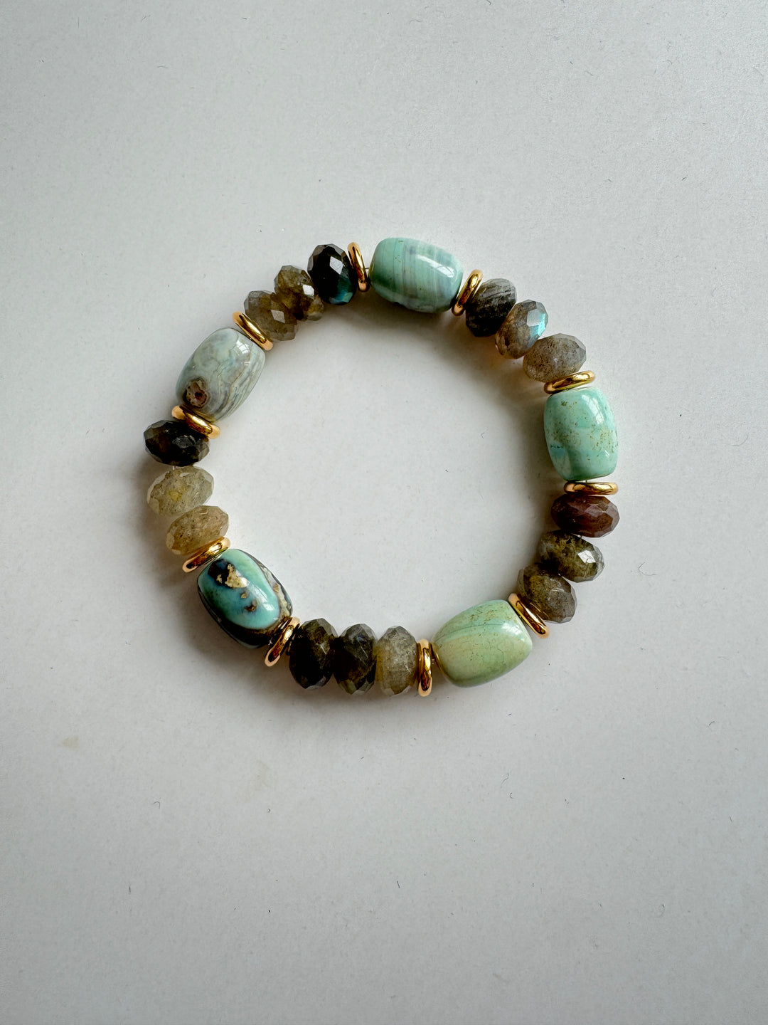 Labradorite and Jasper Bracelet