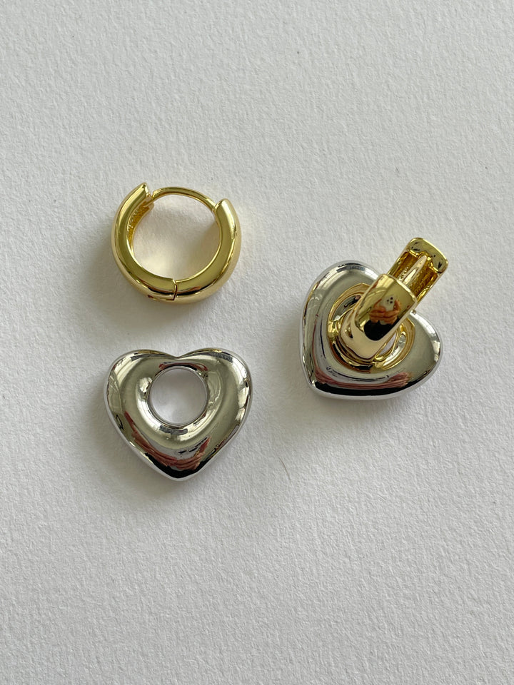 Two Hearts Earrings