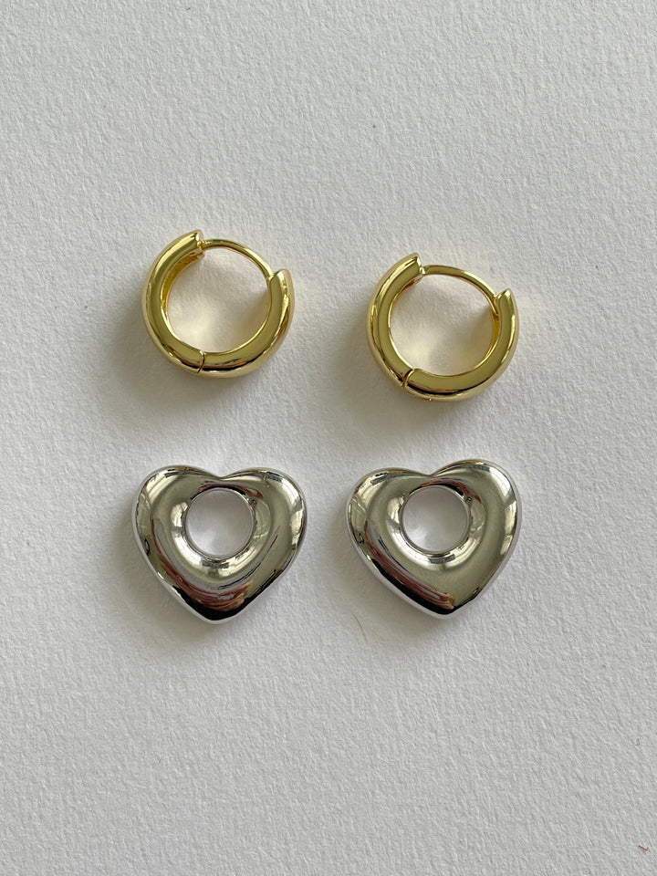 Two Hearts Earrings