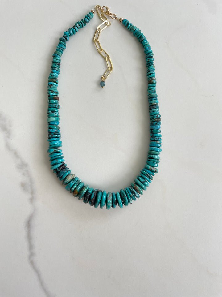 Hand Cut Turquoise  Necklace