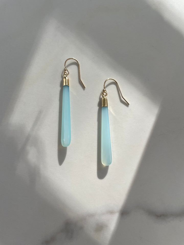 Sea Foam Chalcedony Earrings