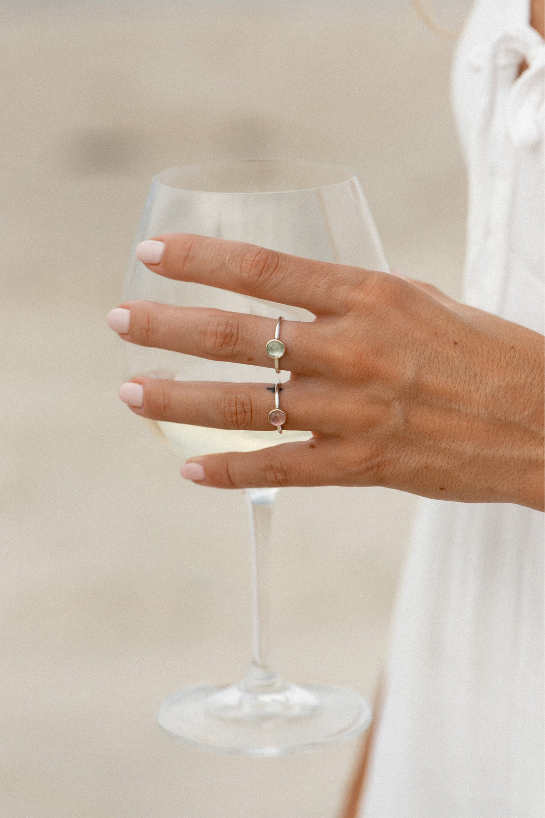 Pink Tourmaline Rose Cut Ring